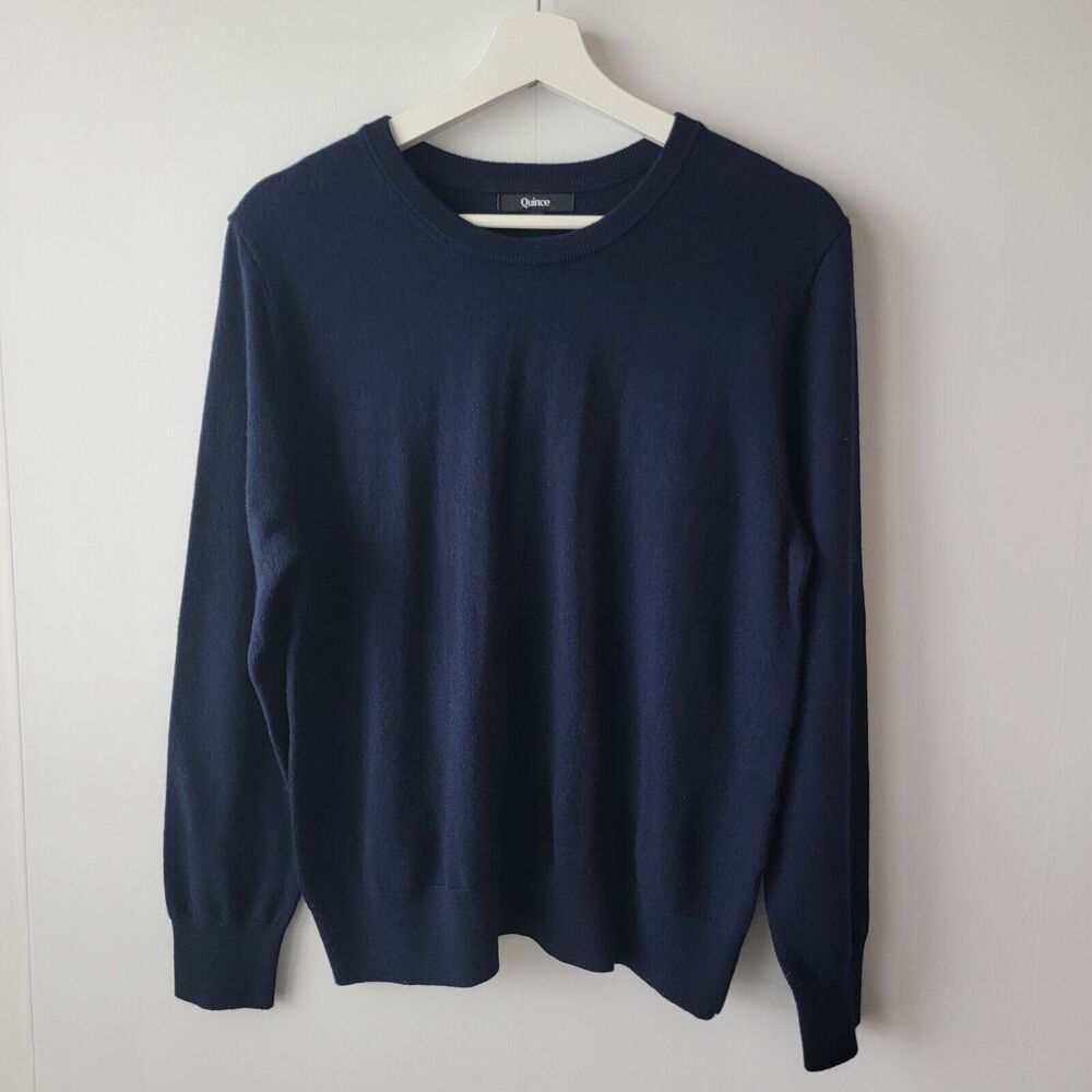 quince sweater womens size L 100% merino wool long sleeve crewneck